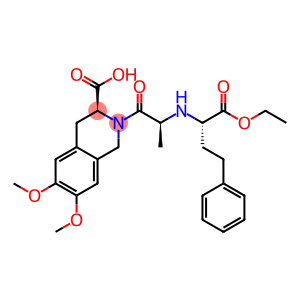 (3S)-2-[(2S)-2-[[(2S)-1-ethoxy-1-oxo-4-phenylbutan-2-yl]amino]propanoyl]-6,7-dimethoxy-3,4-dihydro-1H-isoquinoline-3-carboxylic acid