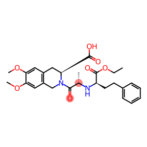 3-Isoquinolinecarboxylic acid, 2-[2-[[1-(ethoxycarbonyl)-3-phenylpropyl]amino]-1-oxopropyl]-1,2,3,4-tetrahydro-6,7-dimethoxy-, [3S-[2[R*(S*)],3R*]]- (9CI)