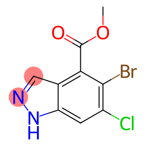 1H-Indazole-4-carboxylic acid, 5-bromo-6-chloro-, methyl ester
