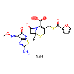 (6R-(6alpha,7beta(Z))-7-(((2-Amino-4-thiazolyl)(methoxyimino)acetyl)amino)-3-(((2-furanylcarbonyl)thio)methyl)-8-oxo-5-thia-1-azabicyclo[4.2.0]oct-2-ene-2-carboxylic acid sodium salt
