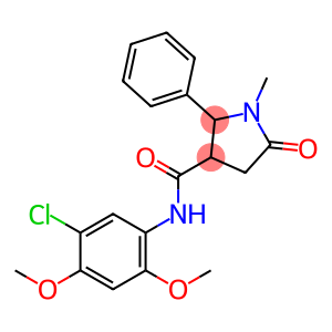 N-(5-chloro-2,4-dimethoxyphenyl)-1-methyl-5-oxo-2-phenylpyrrolidine-3-carboxamide