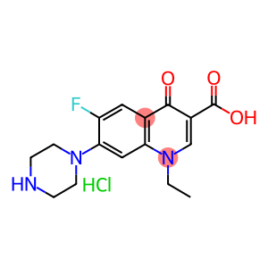1-乙基-6-氟-1,4-二氢-4-氧代-7-(1-哌嗪基)-3-喹啉羧酸盐酸盐