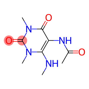Uracil,  5-acetamido-1,3-dimethyl-6-methylamino-  (6CI)