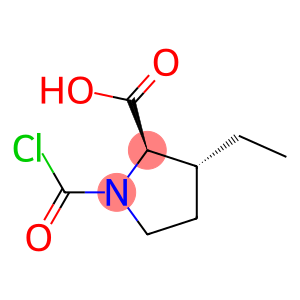 D-Proline, 1-(chlorocarbonyl)-3-ethyl-, trans- (9CI)