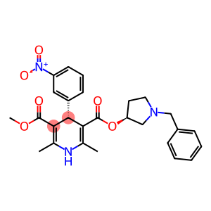 (3S)-1-benzylpyrrolidin-3-yl methyl 2,6-dimethyl-4-(3-nitrophenyl)-1,4-dihydropyridine-3,5-dicarboxylate