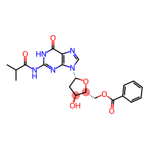 Guanosine, 2'-deoxy-N-(2-methyl-1-oxopropyl)-, 5'-benzoate