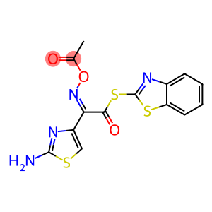 (Z)-2-(2-氨基-4-噻唑基)-2-乙酰氧亚氨基硫代乙酸 2-苯并噻唑酯