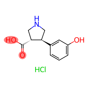 3-Pyrrolidinecarboxylic acid, 4-(3-hydroxyphenyl)-, hydrochloride (1:1), (3S,4R)-