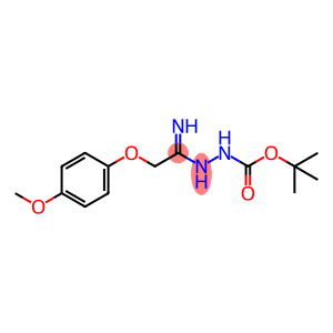 tert-Butyl 2-(1-amino-2-(4-methoxyphenoxy)ethylidene)hydrazinecarboxylate