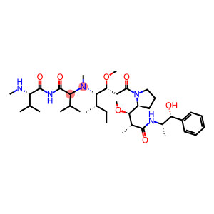 (S)-N-((3R,4S,5S)-1-((S)-2-((1R,2R)-3-(((1S,2R)-1-hydroxy-1-phenylpropan-2-yl)amino)-1-methoxy-2-methyl-3-oxopropyl)pyrrolidin-1-yl)-3-methoxy-5-methyl-1-oxoheptan-4-yl)-N,3-dimethyl-2-((S)-3-methyl-2-(methylamino)butanamido)butanamide