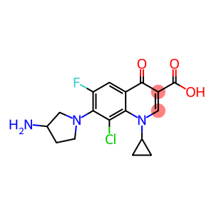 6-Fluoro-8-chloro-1-cyclopropyl-7-(3-aminopyrrolidin-1-yl)-1,4-dihydro-4-oxoquinoline-3-carboxylic acid