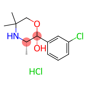 (+)-(2S,3S)-2-(3-chlorophenyl)-3,5,5-trimethyl-2-morpholinol hydrochloride