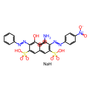 sodium 4-amino-5-hydroxy-3-(4-nitrophenylazo)-6-(phenylazo)naphthalene-2,7-disulphonate