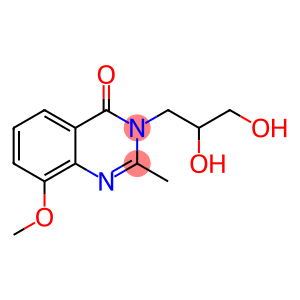 4(3H)-Quinazolinone,  3-(2,3-dihydroxypropyl)-8-methoxy-2-methyl-
