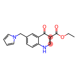 3-Quinolinecarboxylic acid, 1,4-dihydro-4-oxo-6-(1H-pyrrol-1-ylmethyl)-, ethyl ester