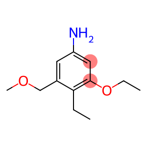 Benzenamine, 3-ethoxy-4-ethyl-5-(methoxymethyl)- (9CI)