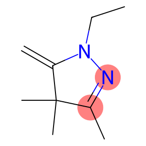 1H-Pyrazole,  1-ethyl-4,5-dihydro-3,4,4-trimethyl-5-methylene-