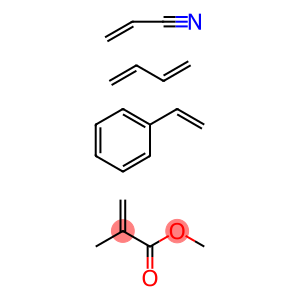 2-Propenoic acid, 2-methyl-, methyl ester, polymer with 1,3-butadiene, ethenylbenzene and 2-propenenitrile, graft