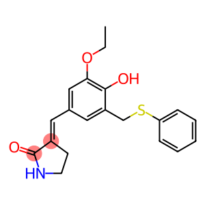 (3E)-3-[[3-ethoxy-4-hydroxy-5-(phenylsulfanylmethyl)phenyl]methylidene ]pyrrolidin-2-one