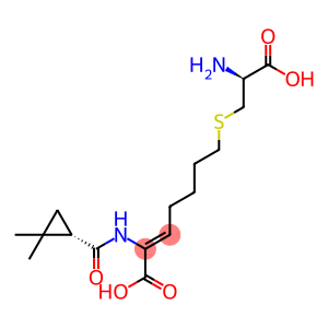 2-Heptenoic acid, 7-[(2-amino-2-carboxyethyl)thio]-2-[[(2,2-dimethylcyclopropyl)carbonyl]amino]-, [S-[R*,R*-(Z)]]- (9CI)