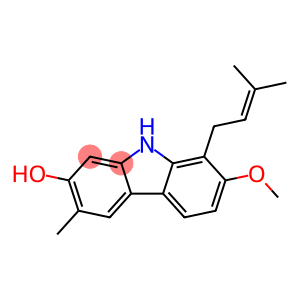 9H-Carbazol-2-ol, 7-methoxy-3-methyl-8-(3-methyl-2-buten-1-yl)-