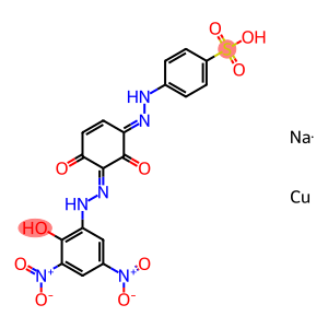 Copper, 4-(2-(2,4-dihydroxy-3-(2-(2-hydroxy-3,5-dinitrophenyl)diazenyl)phenyl)diazenyl)benzenesulfonate sodium complexes