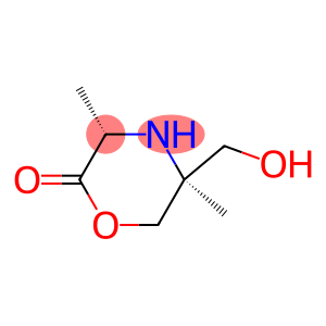 2-Morpholinone,5-(hydroxymethyl)-3,5-dimethyl-,cis-(9CI)