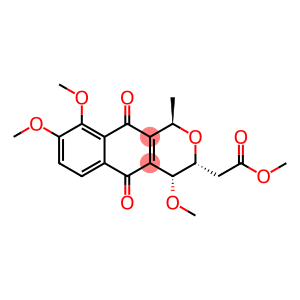 1H-Naphtho[2,3-c]pyran-3-acetic acid, 3,4,5,10-tetrahydro-4,8,9-trimethoxy-1-methyl-5,10-dioxo-, methyl ester, (1R,3R,4R)-
