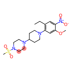 1-(1-(2-ethyl-5-methoxy-4-nitrophenyl)piperidin-4-yl)-4-(methylsulfonyl)piperazine