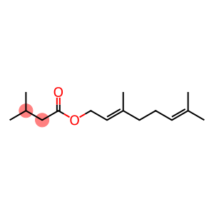 Butanoic acid, 3-methyl-, 3,7-dimethyl-2,6-octadienyl ester, (E)- (9CI)