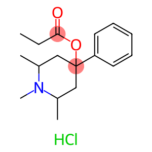 1,2,6-Trimethyl-4-phenyl-4-pyperidinol propionata (2,4,6) hydrochloride