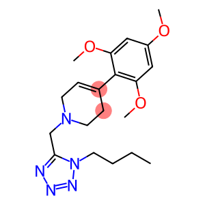 1-[(1-butyl-1H-1,2,3,4-tetrazol-5-yl)methyl]-4-(2,4,6-trimethoxyphenyl)-1,2,3,6-tetrahydropyridine