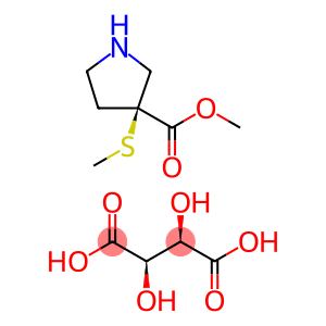 (R)-3-甲硫基吡咯烷-3-羧酸甲酯-D-酒石酸盐