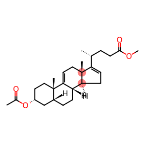 Chola-9(11),16-dien-24-oic acid, 3-(acetyloxy)-, methyl ester, (3α,5β)-