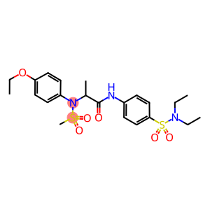 N-{4-[(diethylamino)sulfonyl]phenyl}-2-[4-ethoxy(methylsulfonyl)anilino]propanamide
