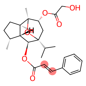 2-Propenoic acid, 3-phenyl-, (1R,3aR,4S,5R,7R,8S,8aR)-decahydro-5-[(2-hydroxyacetyl)oxy]-1,4-dimethyl-7-(1-methylethyl)-4,7-epoxyazulen-8-yl ester, (2E)-