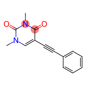 2,4(1H,3H)-Pyrimidinedione, 1,3-dimethyl-5-(2-phenylethynyl)-