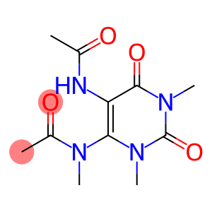 Uracil,  5-acetamido-1,3-dimethyl-6-N-methylacetamido-  (6CI)