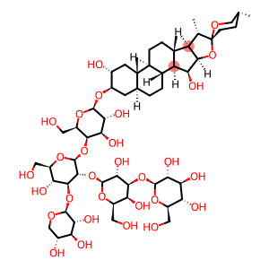 beta-D-Galactopyranoside, (2alpha,3beta,5alpha,15beta,25R)-2,15-dihydroxyspirostan-3-yl O-beta-D-glucopyranosyl-(1-3)-O-beta-D-galactopyranosyl-(1-2)-O-(beta-D-xylopyranosyl-(1-3))-O-beta-D-glucopyranosyl-(1-4)-