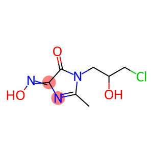 1H-Imidazole-4,5-dione, 1-(3-chloro-2-hydroxypropyl)-2-methyl-, 4-oxime