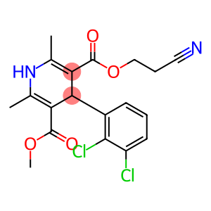 4-(2,3-dichloro-phenyl)-2,6-dimethyl-1,4-dihydro-pyridine-3,5-dicarboxylic acid 3-(2-cyano-ethyl) ester 5-methyl ester