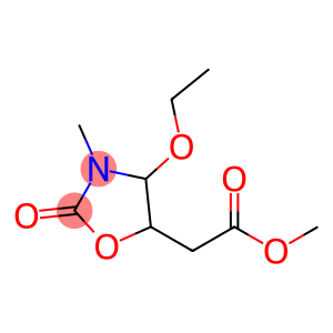 5-Oxazolidineaceticacid,4-ethoxy-3-methyl-2-oxo-,methylester(9CI)