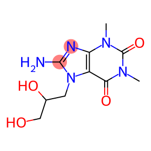 8-amino-7-(2,3-dihydroxypropyl)-1,3-dimethyl-purine-2,6-dione