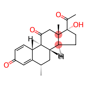 Pregna-1,4-diene-3,11,20-trione, 17-hydroxy-6-methyl-, (6α)-