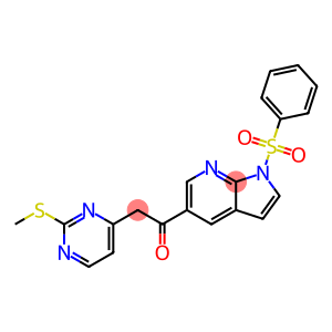2-(2-(methylthio)pyrimidin-4-yl)-1-(1-(phenylsulfonyl)-1H-pyrrolo[2,3-b]pyridin-5-yl)ethan-1-one