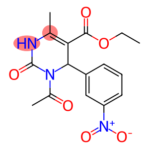 5-Pyrimidinecarboxylic acid, 1-acetyl-1,2,3,6-tetrahydro-4-methyl-6-(3-nitrophenyl)-2-oxo-, ethyl ester