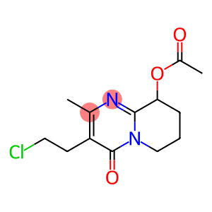 4H-Pyrido[1,2-a]pyrimidin-4-one, 9-(acetyloxy)-3-(2-chloroethyl)-6,7,8,9-tetrahydro-2-methyl-