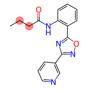 N-{2-[3-(3-pyridinyl)-1,2,4-oxadiazol-5-yl]phenyl}butanamide