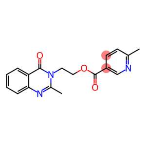 3-Pyridinecarboxylic acid, 6-methyl-, 2-(2-methyl-4-oxo-3(4H)-quinazolinyl)ethyl ester