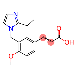 (2E)-3-{3-[(2-Ethyl-1H-imidazol-1-yl)methyl]-4-methoxyphenyl}acrylic acid